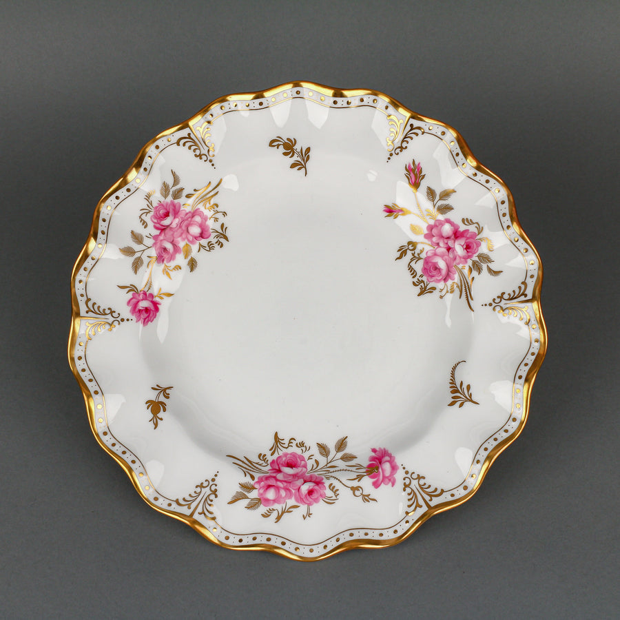 ROYAL CROWN DERBY Royal Pinxton Roses Ruffle Dinner Plates - Set of 2