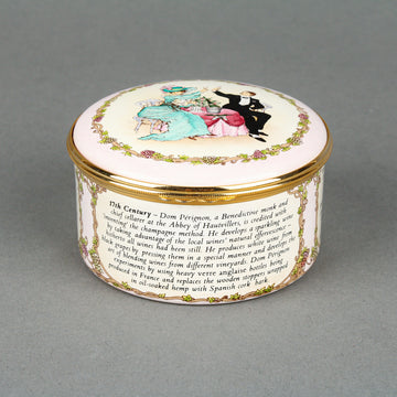 HALCYON DAYS Dom Perignon Enamel Trinket Box