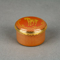 HALCYON DAYS Horse Enamel Trinket Box