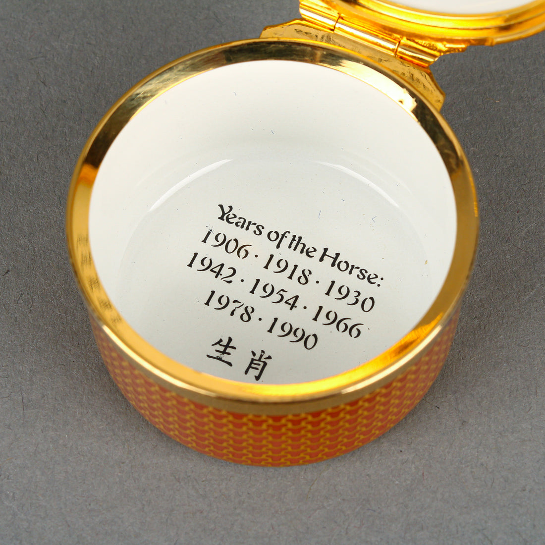 HALCYON DAYS Horse Enamel Trinket Box