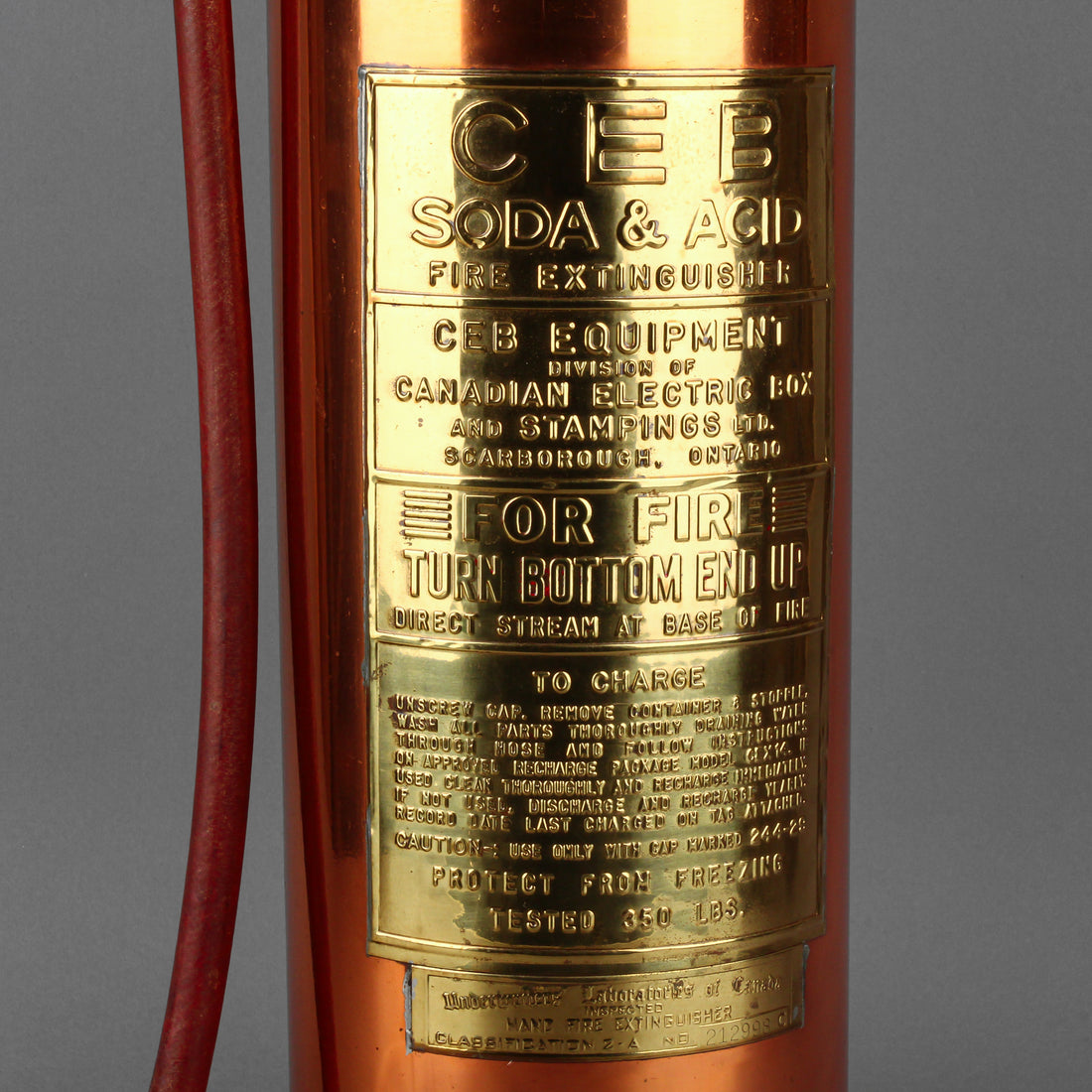 CEB Vintage Copper Fire Extinguisher