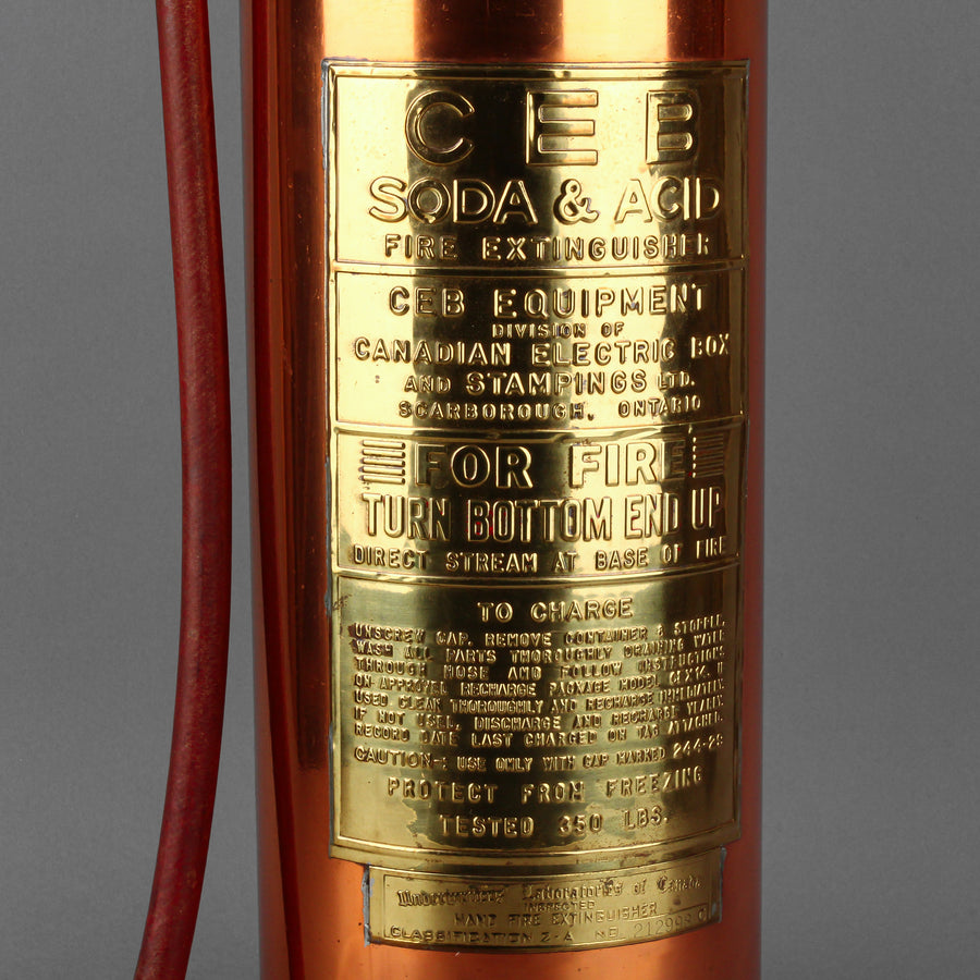 CEB Vintage Copper Fire Extinguisher