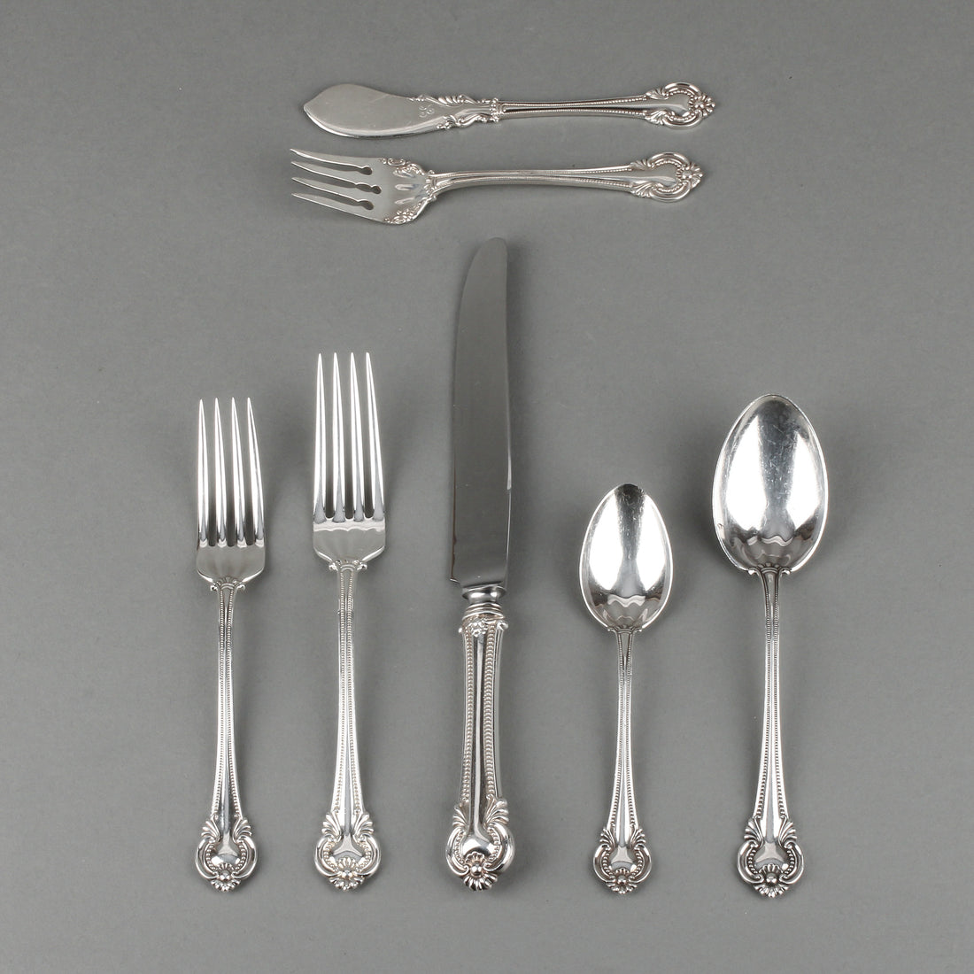 INTERNATIONAL SILVER Irene Sterling Silver Flatware - 12 Place Settings +