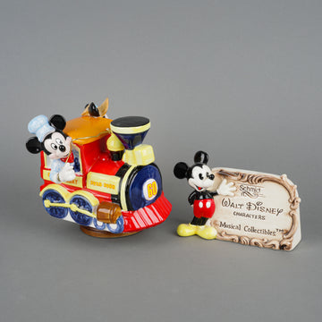 SCHMID Musical Collectible Mickey & Minnie Train Music Box