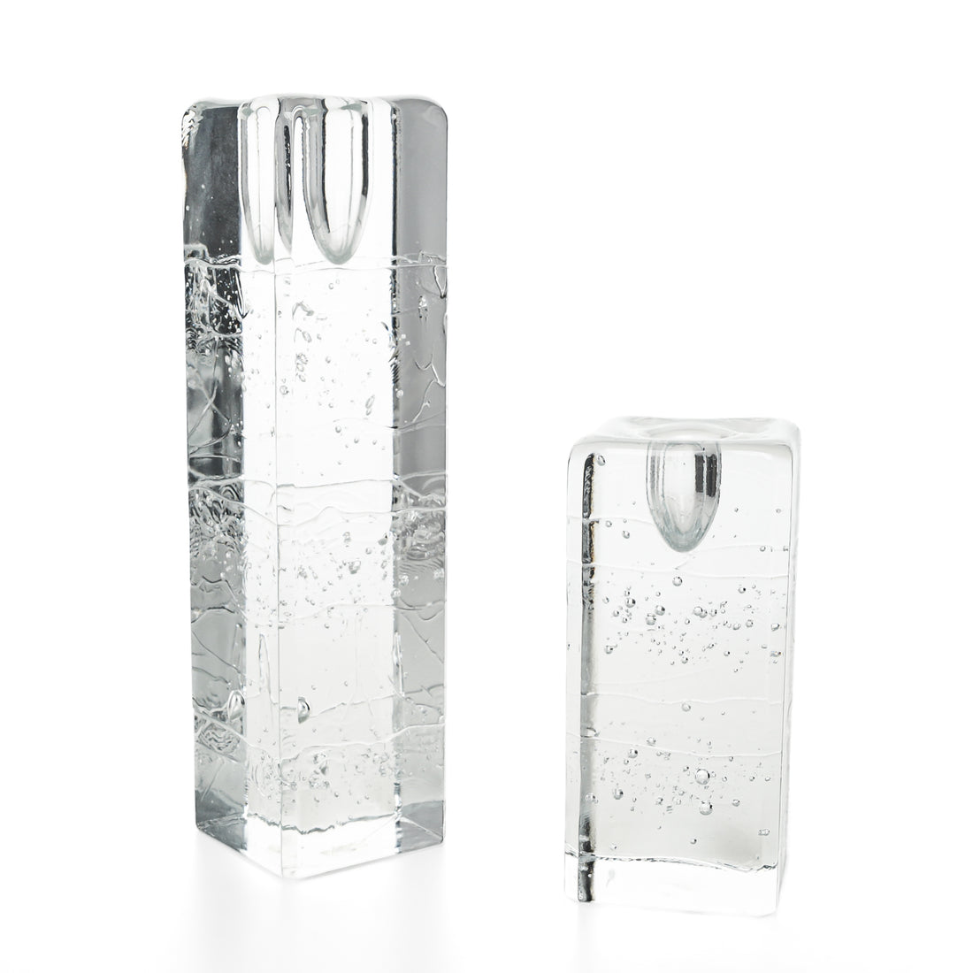 IITTALA Timo Sarpaneva ARKIPELAGO Block Candleholders Set Of 2