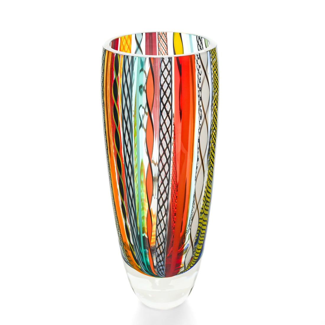 SEGUSA CRISTAIS CA DORO Hippie Murano Art Glass Vase 72