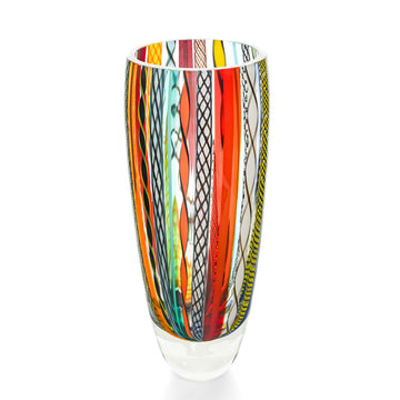 SEGUSA CRISTAIS CA DORO Hippie Murano Art Glass Vase 72