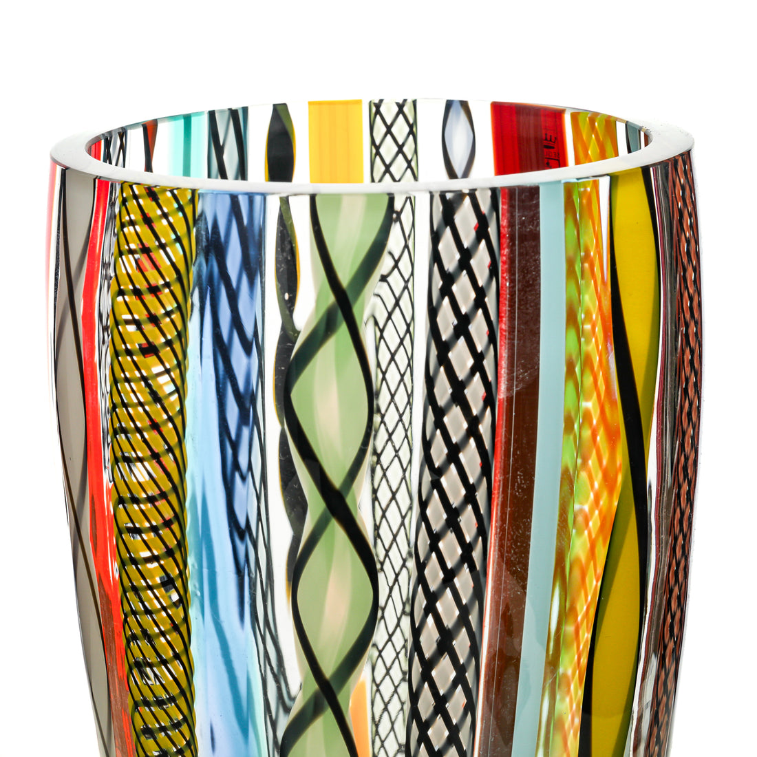 SEGUSA CRISTAIS CA DORO Hippie Murano Art Glass Vase 72