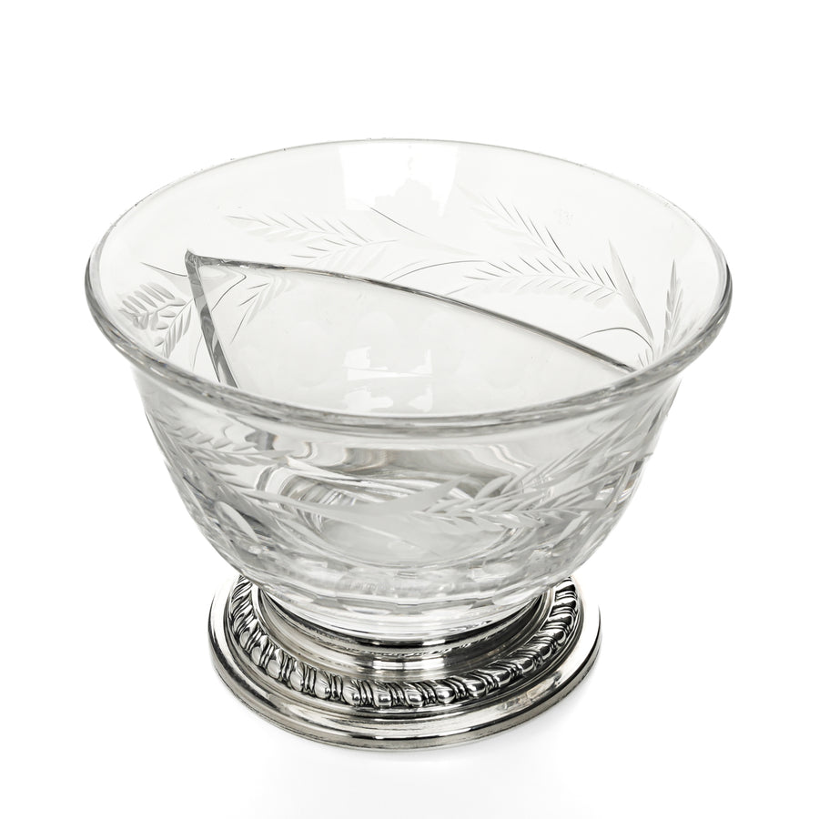 GORHAM 925 Sterling Base HEISEY Wheat Divided Bowl