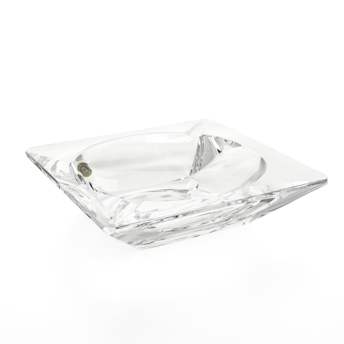 VAL ST LAMBERT Messancy Square Crystal Ashtray