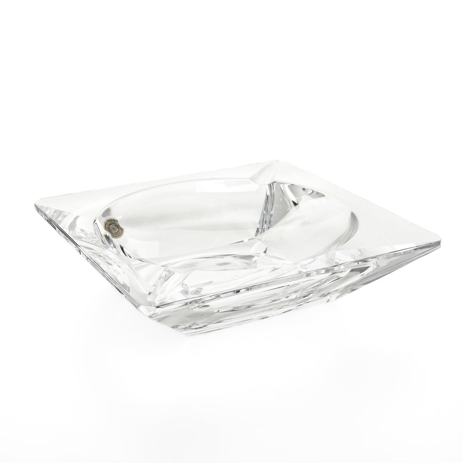 VAL ST LAMBERT Messancy Square Crystal Ashtray