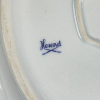 HEREND Coronation Blue Leaf Dish with Handle
