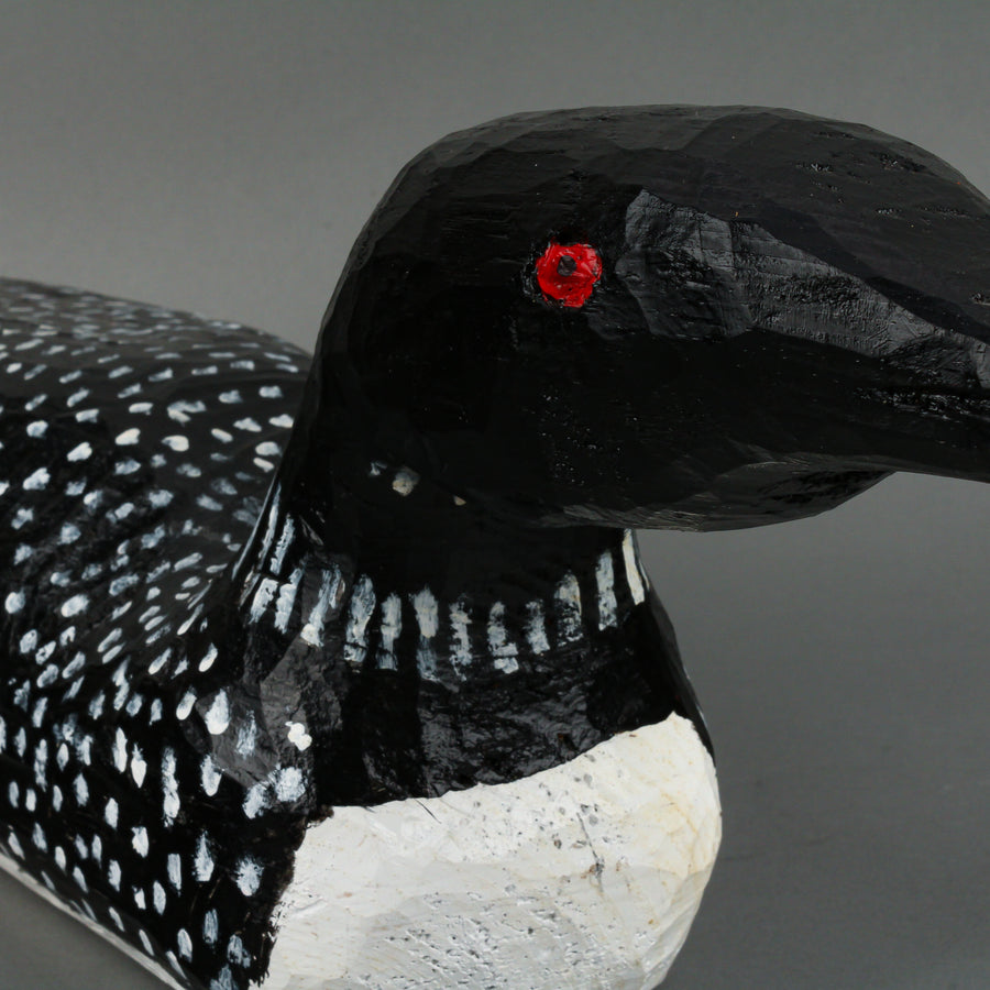 Bradford Naugler - Loon - Polychrome Painted Carved Wood Sculpture