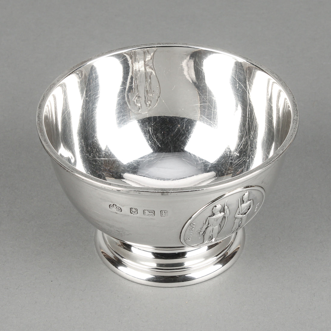 ELKINGTON & CO. Sterling Silver Footed Bowl with Sit Perpetuum Medallion