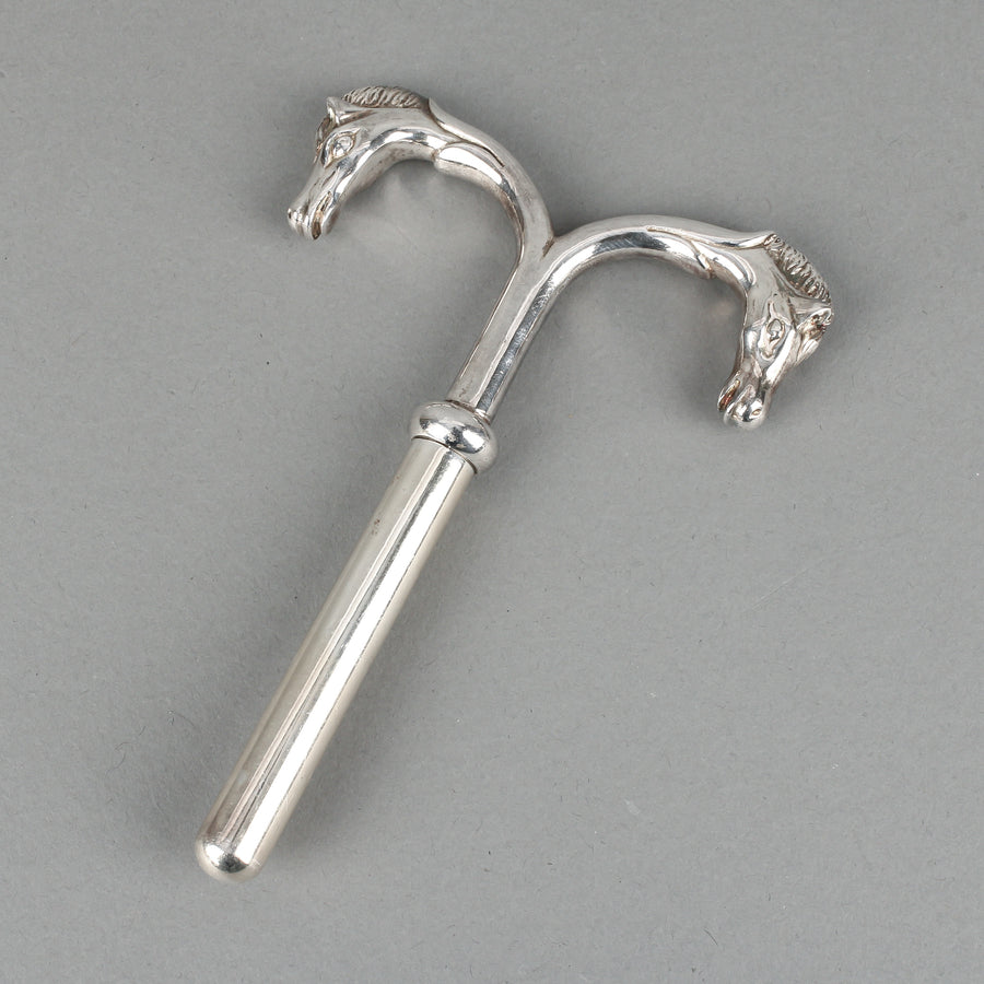 HERMÈS Horse Head Silverplate Corkscrew