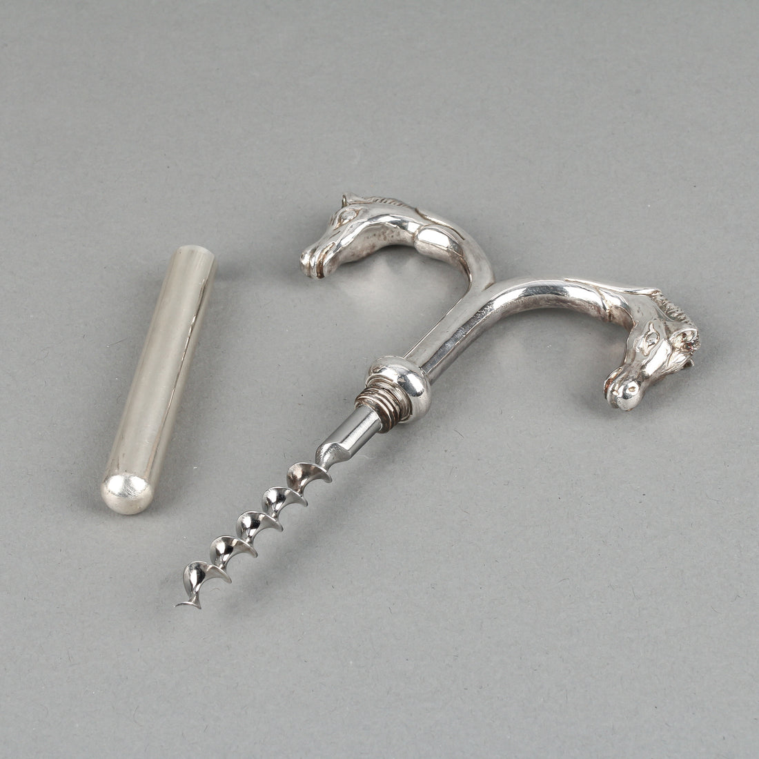 HERMÈS Horse Head Silverplate Corkscrew