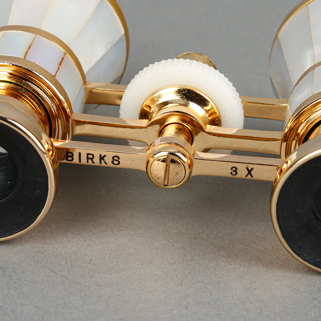 BIRKS Vintage Mother-of-Pearl Gold-Tone Opera Glasses 3X