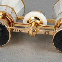 BIRKS Vintage Mother-of-Pearl Gold-Tone Opera Glasses 3X