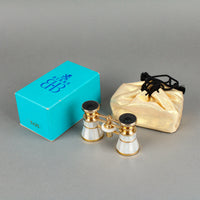 BIRKS Vintage Mother-of-Pearl Gold-Tone Opera Glasses 3X