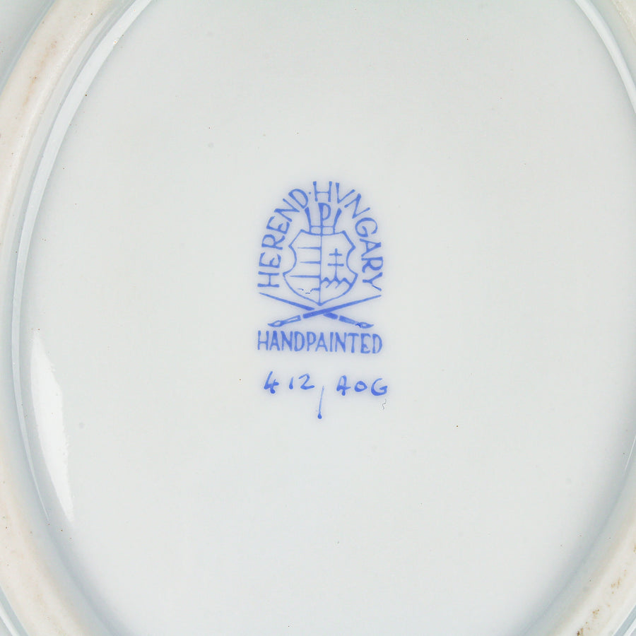 HEREND Chinese Bouquet Oval Tray with Handles 412/406