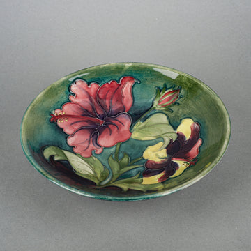 MOORCROFT Hibiscus Footed Bowl