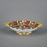 ROYAL CROWN DERBY Old Imari Gold 1128 Footed Trinket Dish