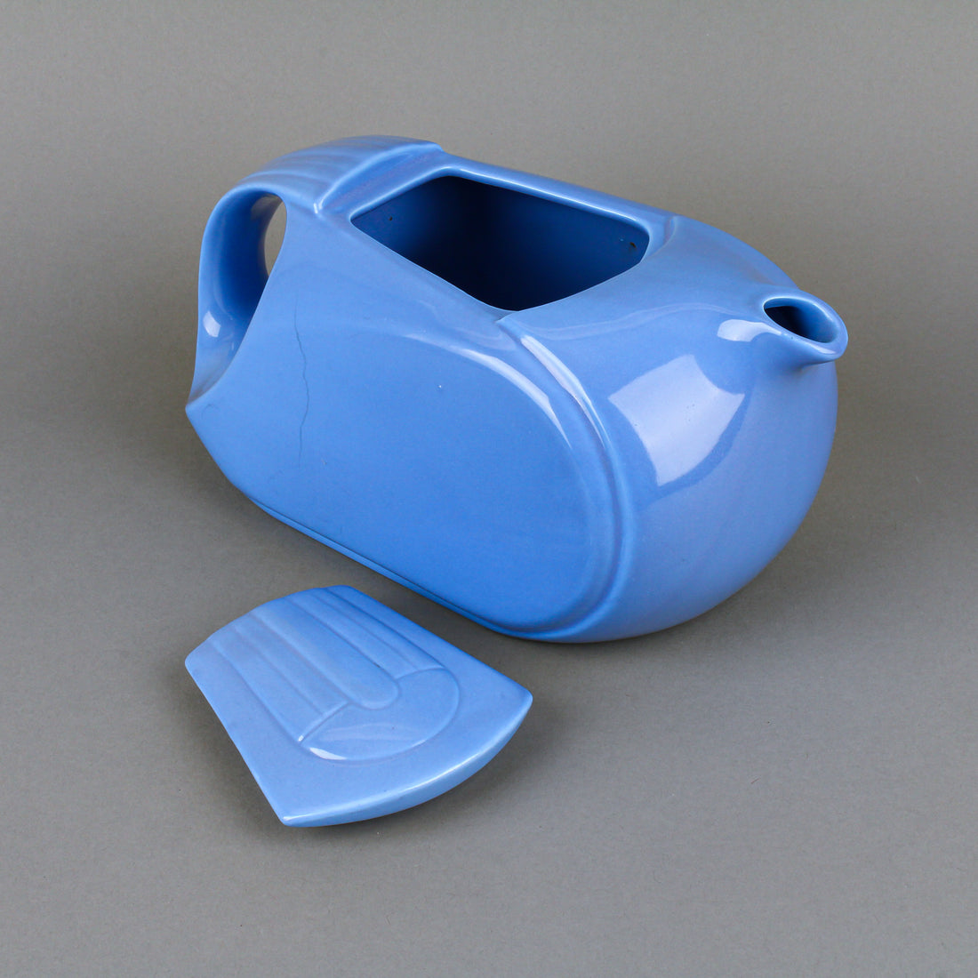 HALL For Westinghouse Blue Art Deco Teapot