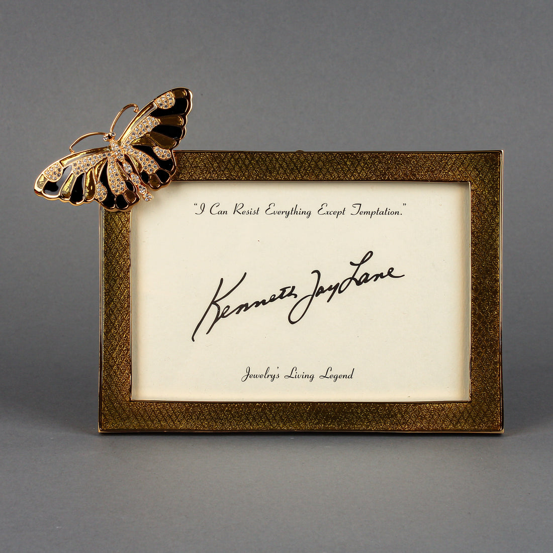 KENNETH JAY LANE Enamel Butterfly Picture Frame