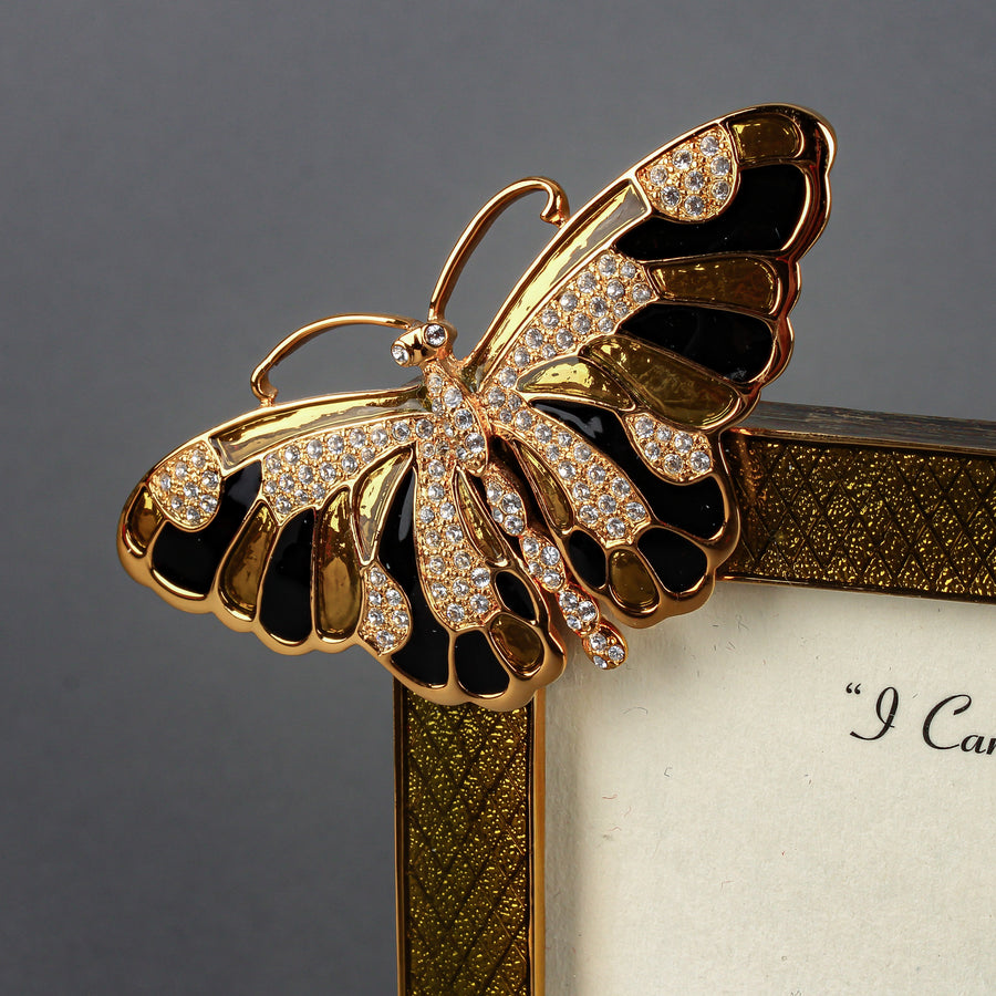 KENNETH JAY LANE Enamel Butterfly Picture Frame