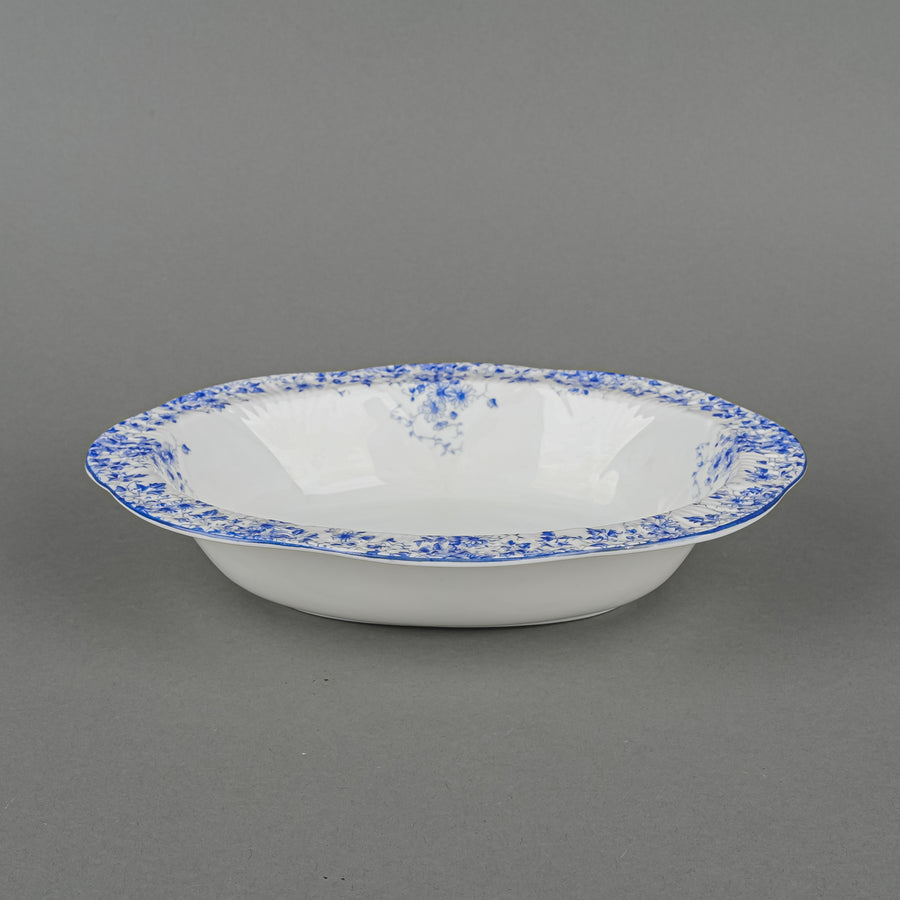 SHELLEY Dainty Blue Oval Serving Bowl