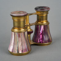 GEIVEROZ & COLMONT PARIS Brass & Abalone Mother-of-Pearl Opera Glasses