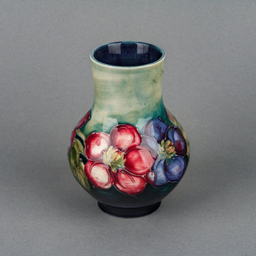 MOORCROFT Cobalt Ground Clematis Vase