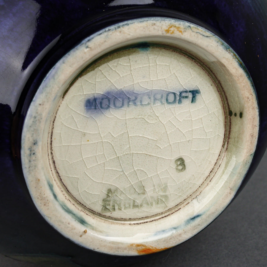 MOORCROFT Cobalt Ground Clematis Vase