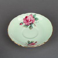 PARAGON Hand-Painted Cabbage Rose Cup & Saucer A3368
