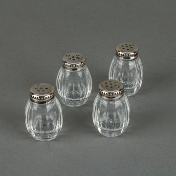 CHRISTOFLE Sterling Silver Top Crystal Shakers - Set of 4