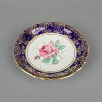PARAGON Hand-Painted Rose, Cobalt Band Cup & Saucer S7841/5