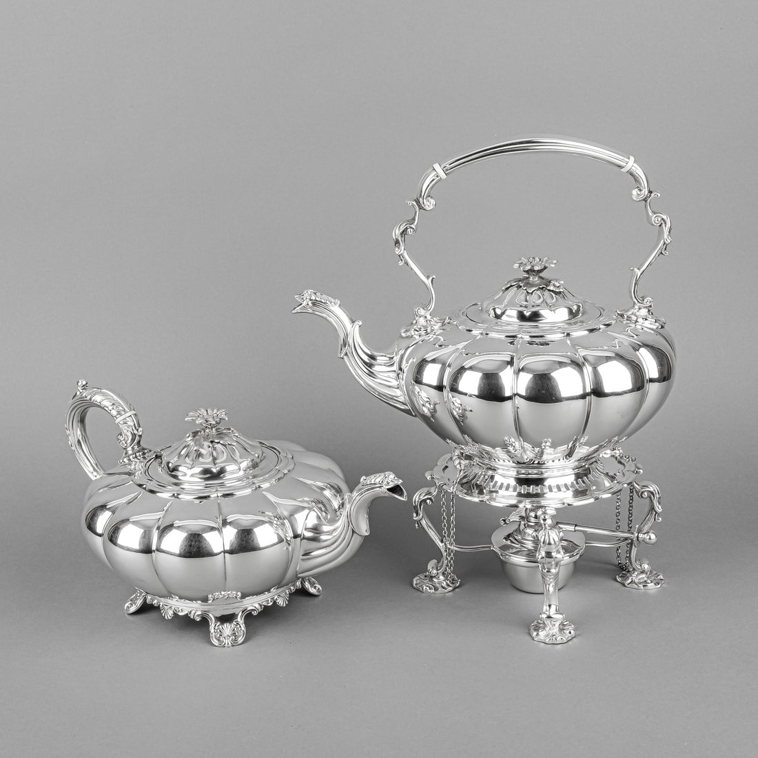 CHARLES HOWARD COLLINS Reproduction Old Sheffield Plate Silverplate Teapots