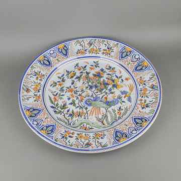French Faience Pottery Wall Platter/Charger