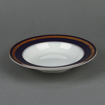 ROSENTHAL Blue & Gold Band 5107 Soup Plates - Set of 12