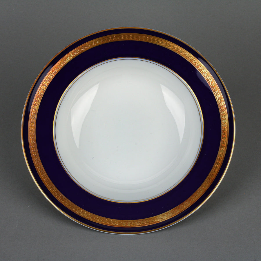 ROSENTHAL Blue & Gold Band 5107 Soup Plates - Set of 12