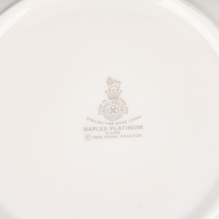 ROYAL DOULTON Naples Platinum Soup Plates - Set of 10