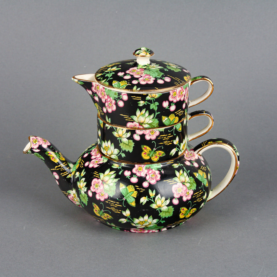 GRIMWADES Royal Winton Orient Stacking Teapot Set - 4 pieces