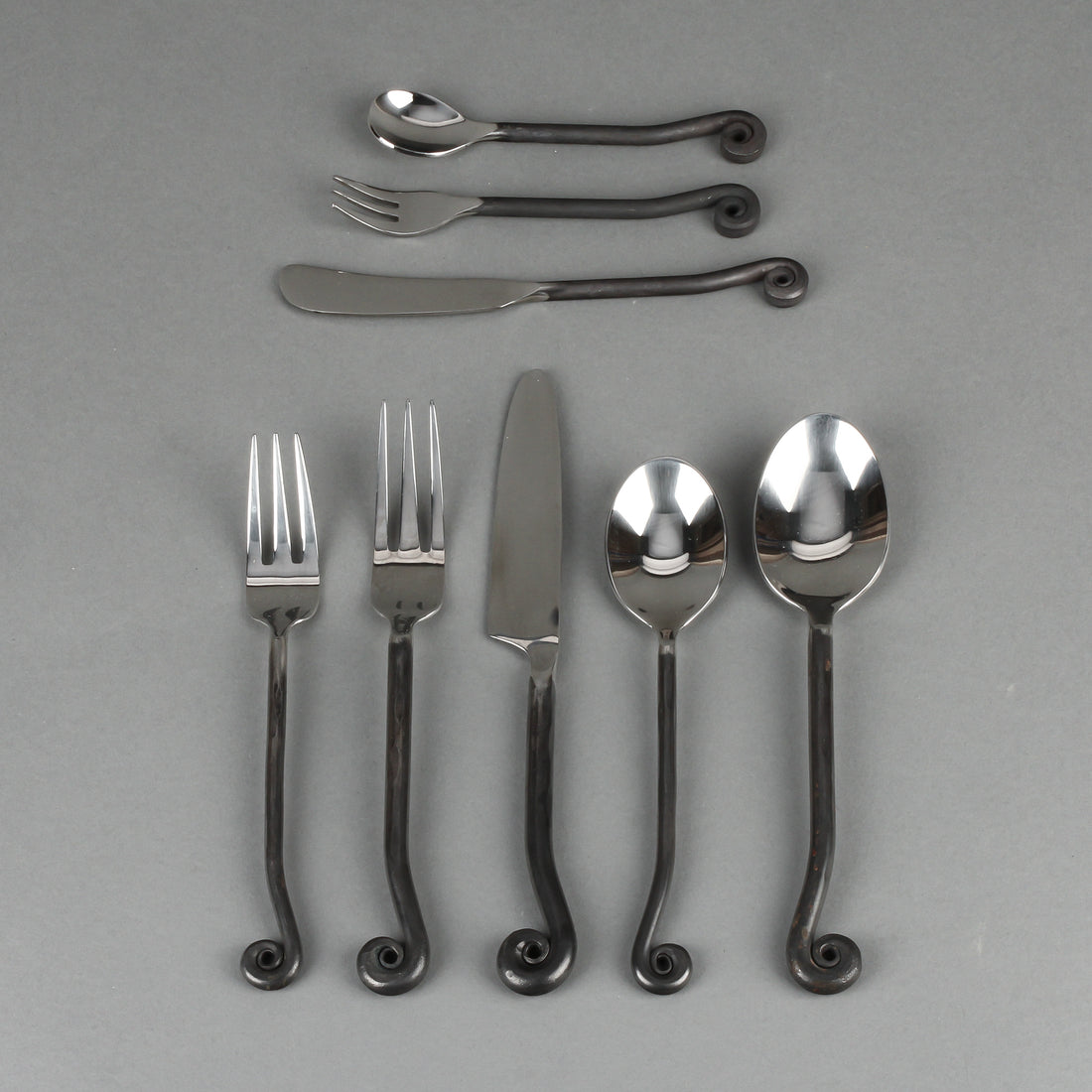 GOURMET SETTINGS Treble Clef Stainless Steel Flatware - 8 Place Settings +