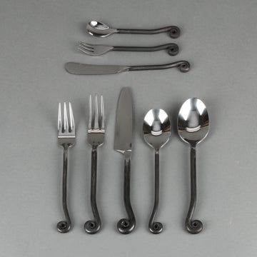 GOURMET SETTINGS Treble Clef Stainless Steel Flatware - 8 Place Settings +