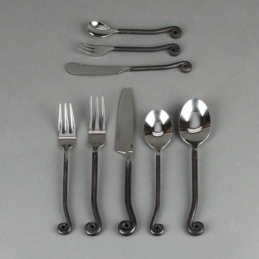 GOURMET SETTINGS Treble Clef Stainless Steel Flatware - 8 Place Settings +