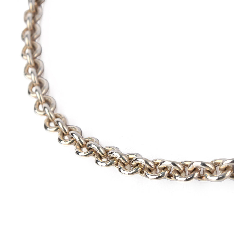 Sterling Silver Round Link Necklace