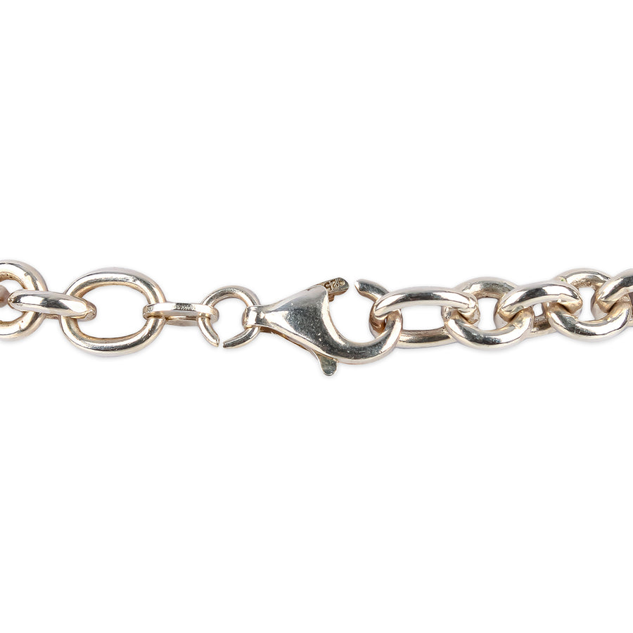 Sterling Silver Round Link Necklace