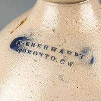 N. EBERHARDT Blue Flower Stoneware Crock Jug
