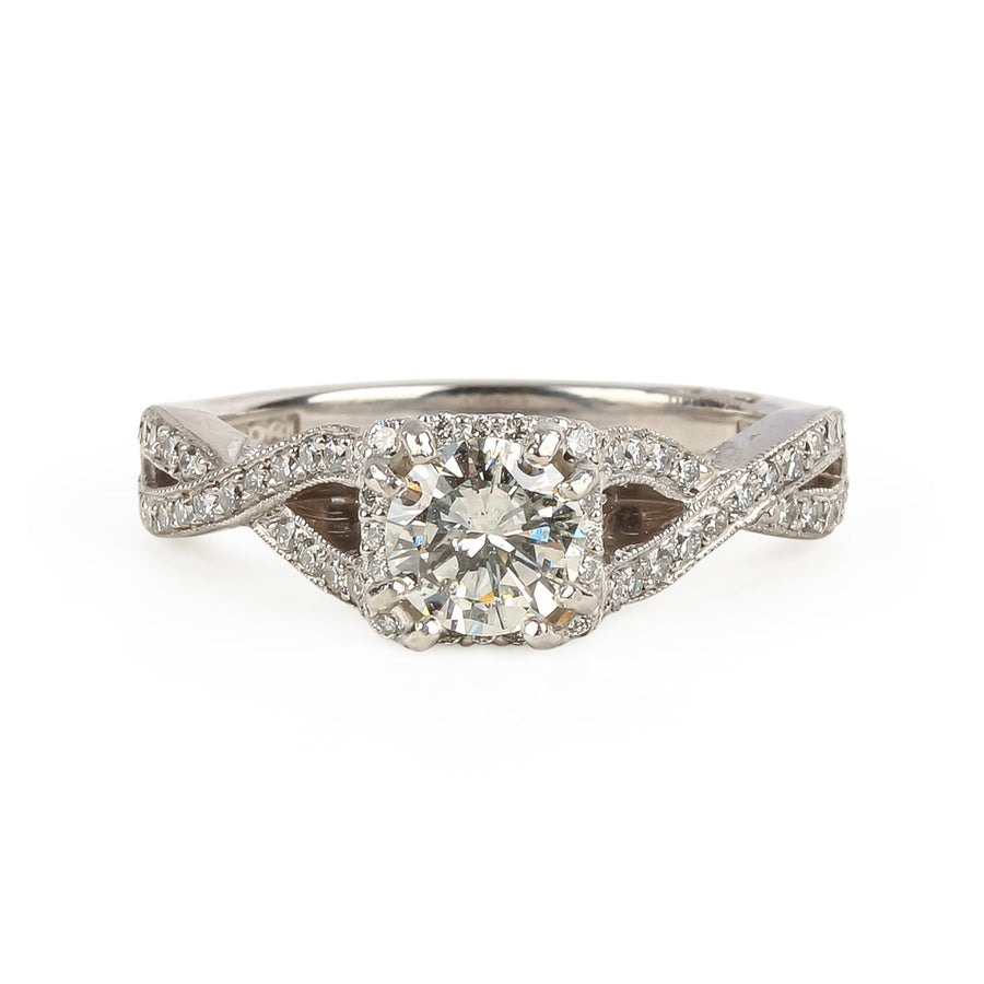 TACORI Platinum Diamond Crossover Engagement Ring