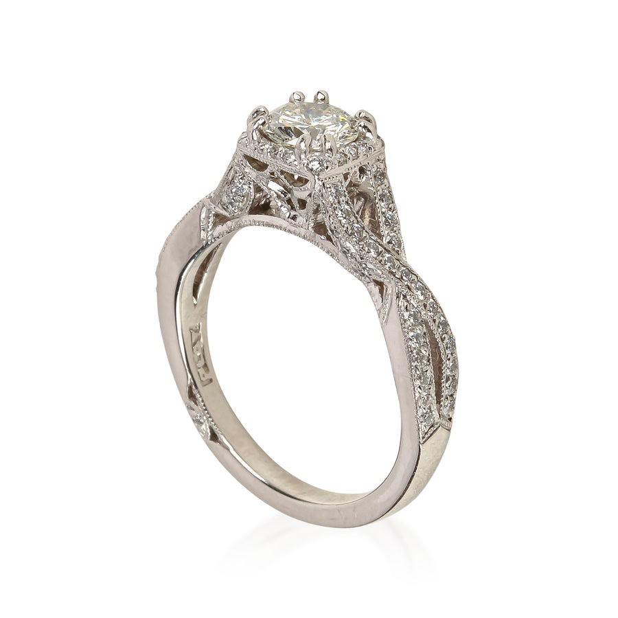 TACORI Platinum Diamond Crossover Engagement Ring